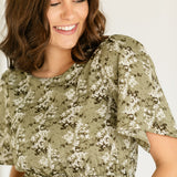 Louise Short Sleeve Pleated Midi Dress