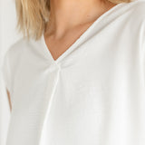 Madison V-neck Short Sleeve Flowy Top