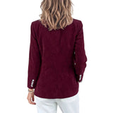 Women's Corduroy Blazer – Slim-Fit Elegant Workwear Jacket