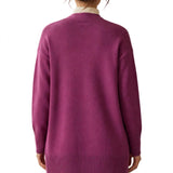 Longline Open-Front Cardigan | Oversized Knit with Patch Pockets