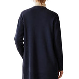 Longline Open-Front Cardigan | Oversized Knit with Patch Pockets