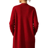Longline Open-Front Cardigan | Oversized Knit with Patch Pockets