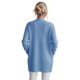 Longline Open-Front Cardigan | Oversized Knit with Patch Pockets
