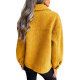 Solid Color Sherpa Jacket