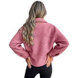 Solid Color Sherpa Jacket
