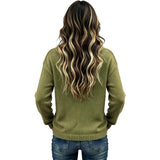 Women's Relaxed V-Neck Drop-Shoulder Pullover Sweater