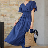 Montie Flutter Sleeve Maxi Dress