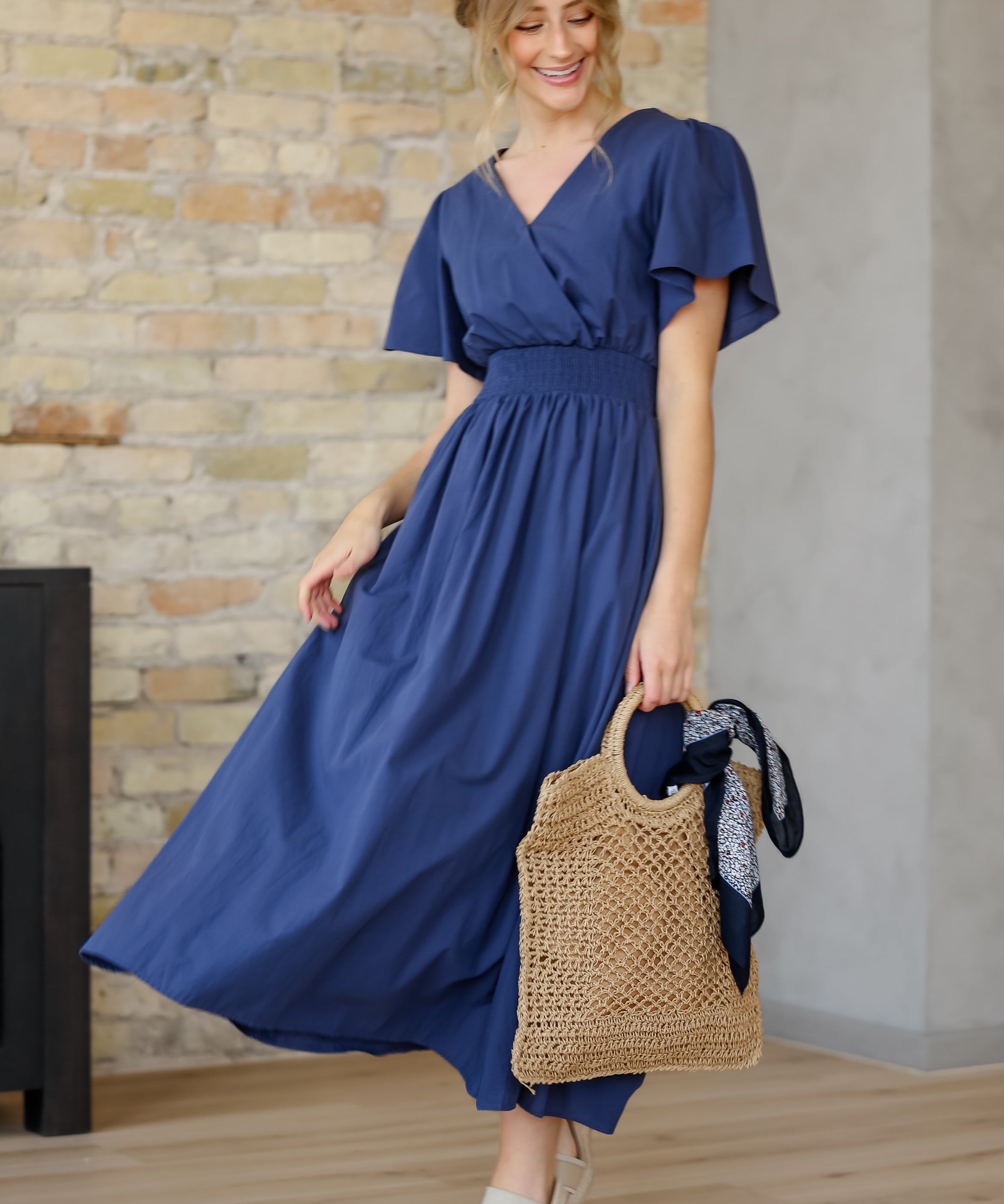 Montie Flutter Sleeve Maxi Dress