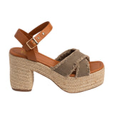 Nana Platform Sandals in Khaki