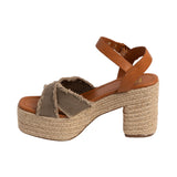 Nana Platform Sandals in Khaki