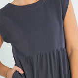 Olivia A-line Solid Midi Dress