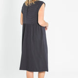 Olivia A-line Solid Midi Dress