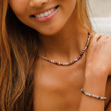 Peace + Happiness 4mm Healing Necklace