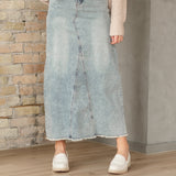 Piper A-line Long Denim Maxi Skirt