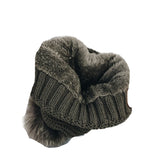 Pom Beanie with Faux Sherpa Lining