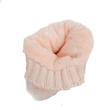 Pom Beanie with Faux Sherpa Lining