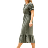 Amy Puff Sleeve Midi Dress