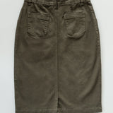 Kennedy Olive Midi Denim Skirt