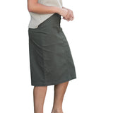 Kennedy Olive Midi Denim Skirt