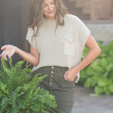 Kennedy Olive Midi Denim Skirt