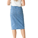 Remi Denim Classic Wash Midi Skirt