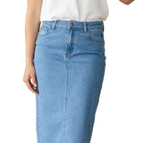 Remi Denim Classic Wash Midi Skirt