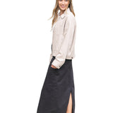 Stella Onyx Black Denim Maxi Skirt