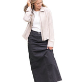 Stella Onyx Black Denim Maxi Skirt