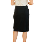 Quinn Black Knit Midi Skirt
