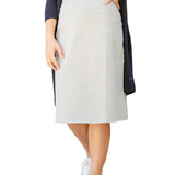 Quinn Heather Gray Knit Midi Skirt