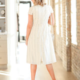 Reece Short Sleeve Straight Fit Midi Dress