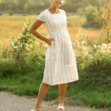Reece Short Sleeve Straight Fit Midi Dress