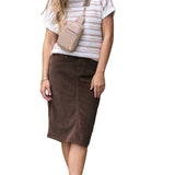Remi Corduroy Midi Skirt