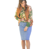 Remi Denim Classic Wash Midi Skirt