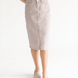 Remi Lilac Denim Midi Skirt - FINAL SALE