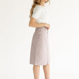 Remi Lilac Denim Midi Skirt - FINAL SALE