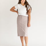 Remi Lilac Denim Midi Skirt - FINAL SALE