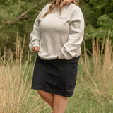 Remi Navy Denim Midi Skirt