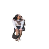 Remi Onyx Black Denim Midi Skirt