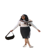 Remi Onyx Black Denim Midi Skirt