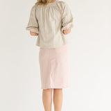 Remi Rose Denim Midi Skirt - FINAL SALE