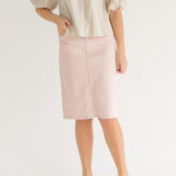 Remi Rose Denim Midi Skirt - FINAL SALE