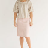 Remi Rose Denim Midi Skirt - FINAL SALE