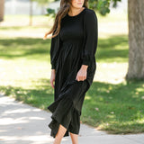 Renee Smocked Bodice Long Sleeve Maxi Dress