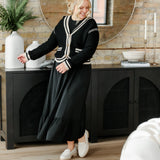 Renee Smocked Bodice Long Sleeve Maxi Dress