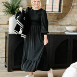 Renee Smocked Bodice Long Sleeve Maxi Dress