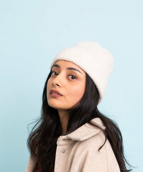 Rib Knit Cuffed Beanie