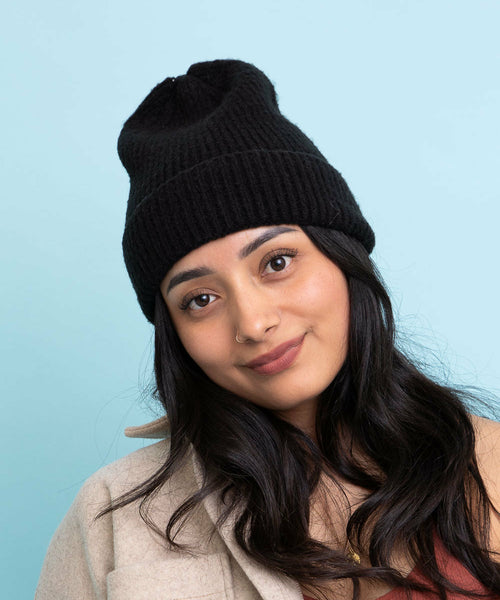 Rib Knit Cuffed Beanie
