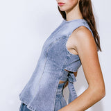 BE THE BRIGHTEST DENIM TOP