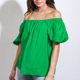 CALL TO ACTION WOVEN TOP